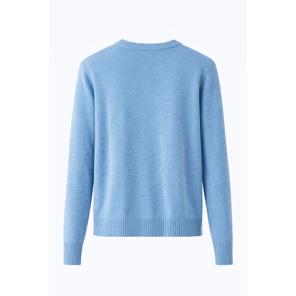 Par Four Golf Sweater Mens Size M Blue Wool Blend Sport Preppy Pullover Crew - Picture 2 of 3